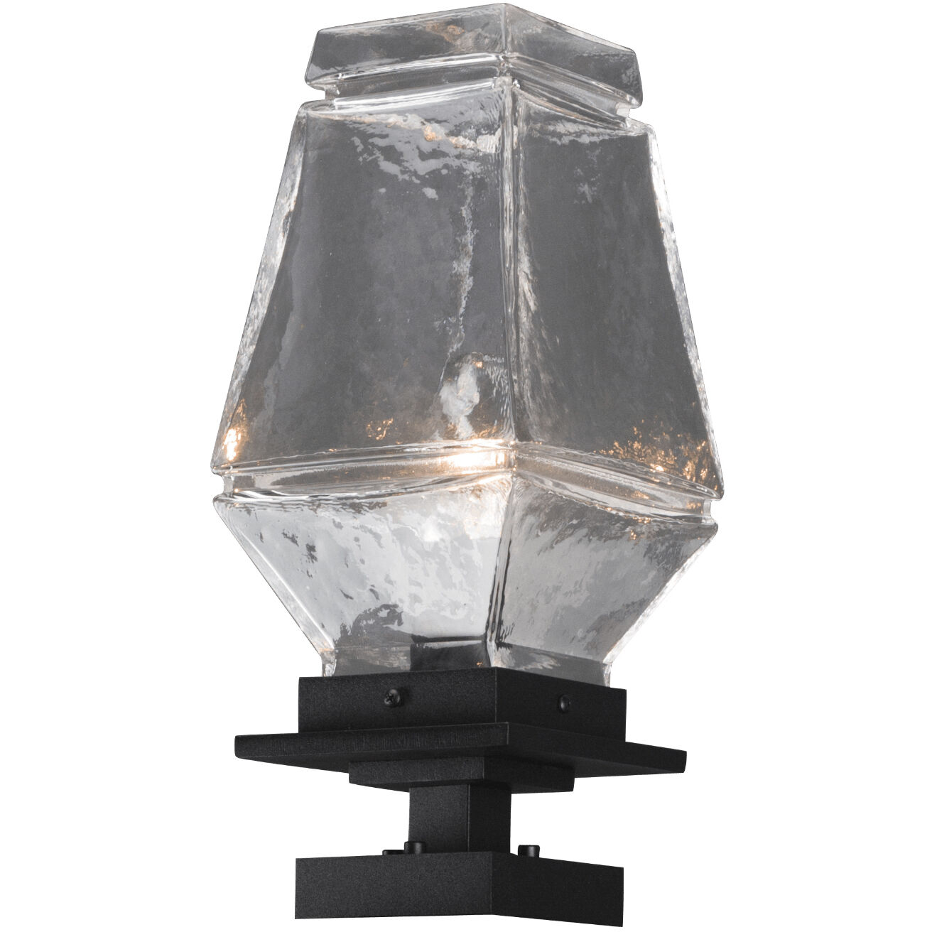 Landmark 1 Light Textured Black Outdoor Sconce in E26 Incandescent, Arm